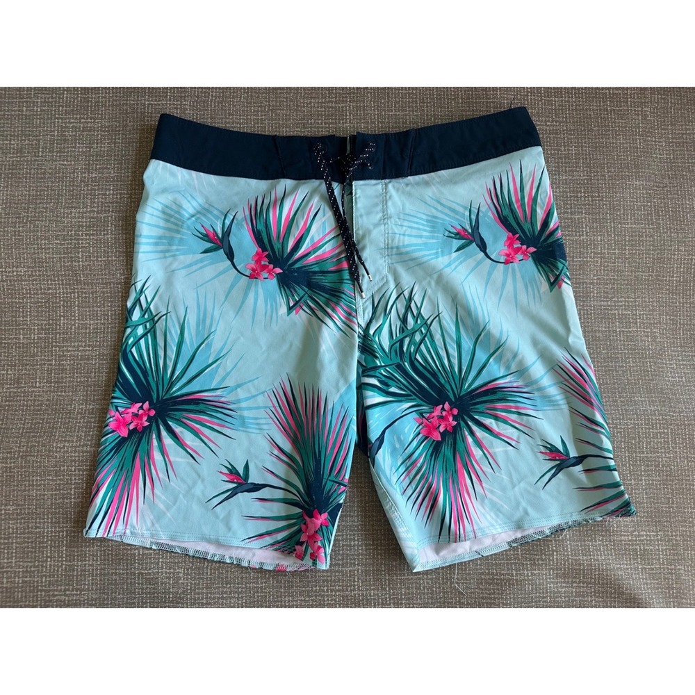 Billabong Sundays Airlite Board Shorts Mens 31 Blue Tropical Floral Swim Trunks